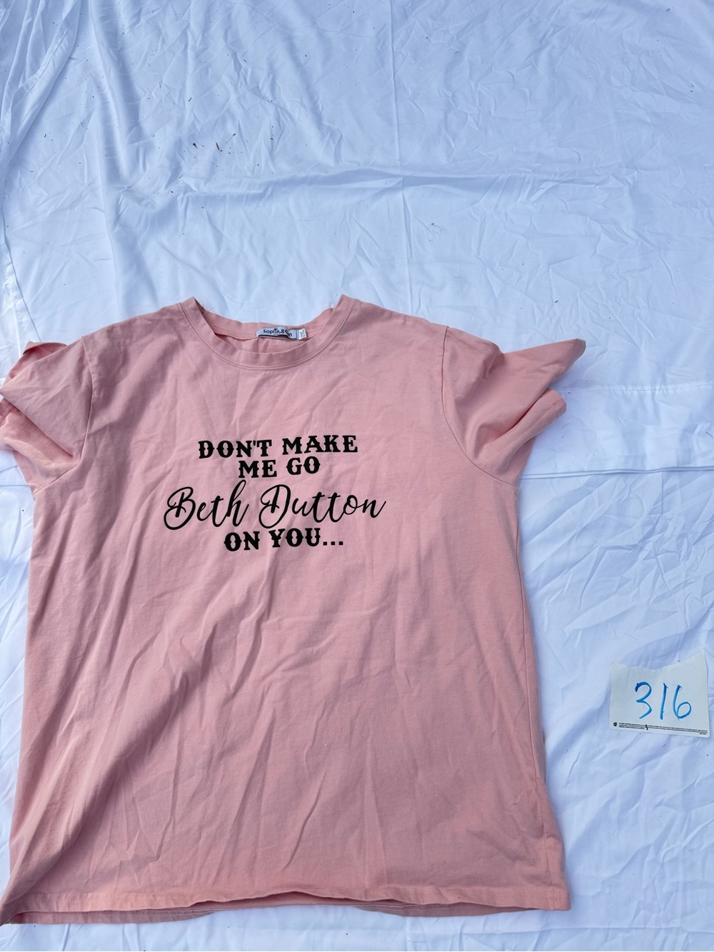 Beth Dutton Graphic Tee - Pink Women’s Top